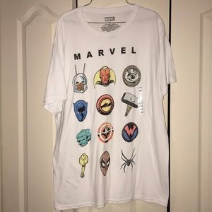 NWT White Marvel Tee Large